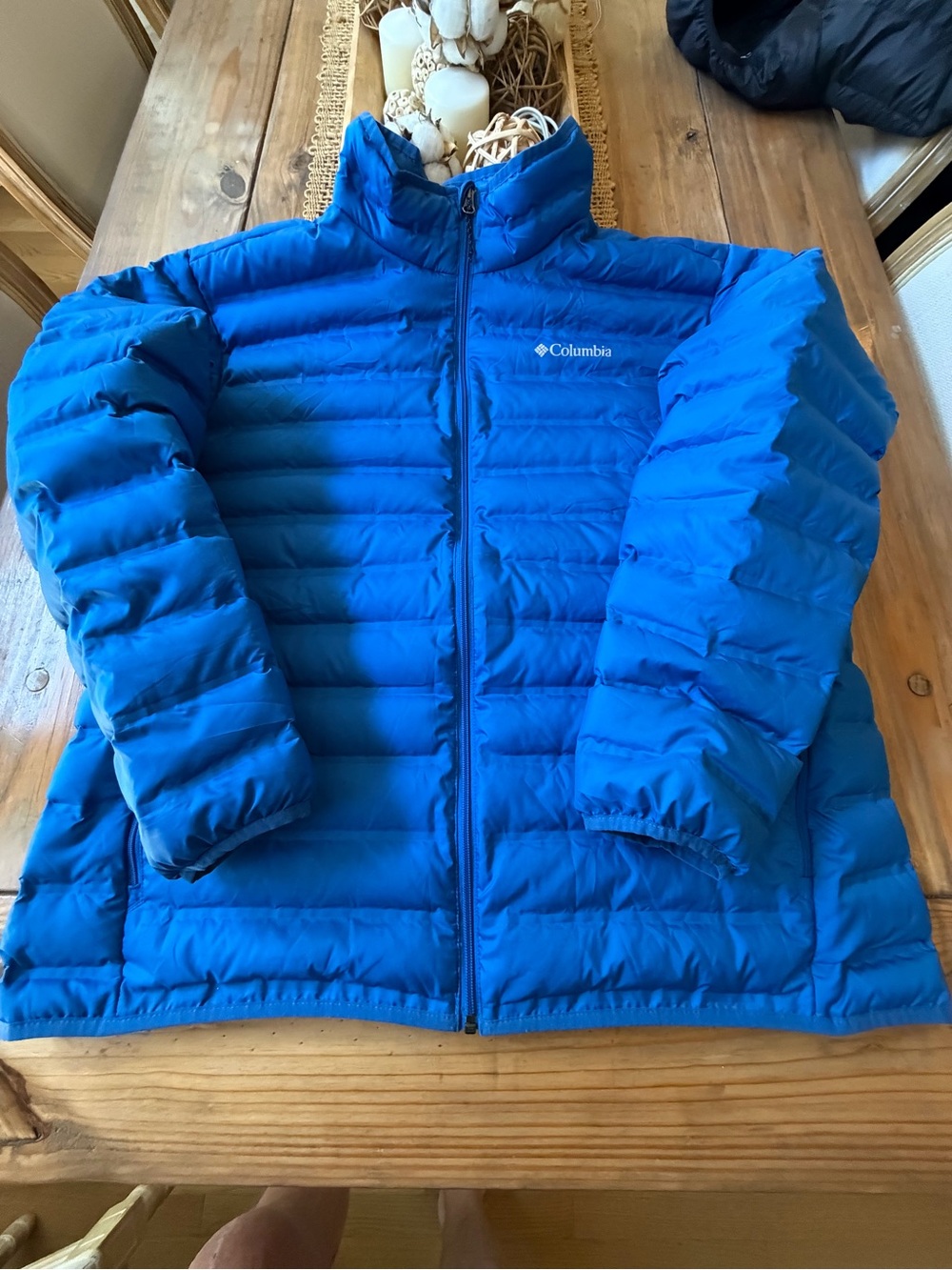 COLUMBIA 650 PRO DOWN JACKET NWOT EXCELLENT COND MENS XXL BLUE NO FLAWS